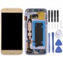 מסך LCD OLED עבור Galaxy S7 - G930V Digitizer הרכבה מלאה עם מסגרת (זהב)