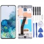 מסך LCD של חומר AMOLED דינאמי מקורי ומכלול דיגיטייזר מלא עם מסגרת עבור סמסונג גלקסי S20 4G SM-G980 (כסף)