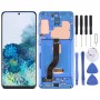 מסך LCD Super AMOLED מקורי עבור Samsung Galaxy S20+ 5G SM-G986B-G985 Digitizer הרכבה מלאה עם מסגרת (כחול כהה)