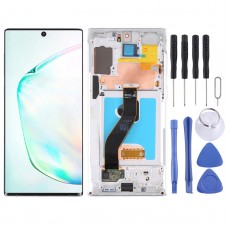 מסך LCD מקורי לסמסונג גלקסי הערה 10 גרם-הערה 10G 5G SM-N971-N970 Digitizer הרכבה מלאה עם מסגרת (כסף)