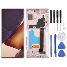 מסך LCD מקורי של Super Amoled עבור Samsung Galaxy Note20 Ultra SM-N986 (גרסת 5G) דיגיטייזר מכלול מלא עם מסגרת (זהב)