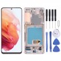 מסך LCD Super AMOLED מקורי לסמסונג גלקסי S21 4G-S21 5G SM-G990 SM-G991 Digitizer הרכבה מלאה עם מסגרת (זהב)