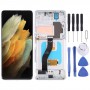 מסך LCD Super AMOLED מקורי עבור Samsung Galaxy S21 Ultra 5G SM-G998B Digitizer הרכבה מלאה עם מסגרת (כסף)