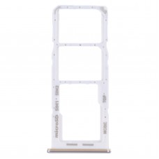עבור Samsung Galaxy M32 5G SM-M326B מגש כרטיס SIM מקורי + מגש כרטיס SIM + מגש כרטיס מיקרו SD (לבן)
