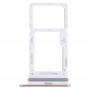 עבור Samsung Galaxy A73 5G SM-A736B מגש כרטיס SIM מקורי + מגש כרטיס SIM - מגש כרטיס SD (לבן)