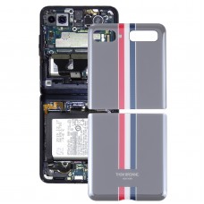 עבור Samsung Galaxy Z Flip 4G SM-F700 סוללת זכוכית כיסוי אחורי (אפור)
