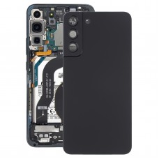 עבור Samsung Galaxy S22+ 5G SM-S906B כיסוי אחורי סוללה עם כיסוי עדשת מצלמה (שחור)