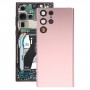עבור Samsung Galaxy S22 Ultra 5G SM-S908B סוללה כיסוי אחורי עם כיסוי עדשת מצלמה (ורוד)