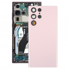 עבור Samsung Galaxy S22 Ultra 5G SM-S908B סוללה כיסוי אחורי עם כיסוי עדשת מצלמה (זהב)