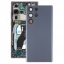 עבור Samsung Galaxy S22 Ultra 5G SM-S908B סוללה כיסוי אחורי עם כיסוי עדשת מצלמה (כחול)