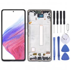מסך LCD של Incell עבור Samsung Galaxy A53 5G SM-A536 Digitizer הרכבה מלאה עם מסגרת. לא תומך בזיהוי טביעות אצבע
