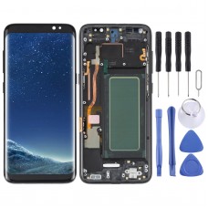 מסך LCD של OLED עבור Samsung Galaxy S8 SM-G950 Digitizer הרכבה מלאה עם מסגרת