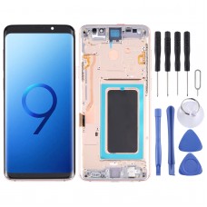 מסך LCD Super AMOLED מקורי עבור Galaxy S9 - G960F - DS - G960U - G960W - G9600 Digitizer הרכבה מלאה עם מסגרת (זהב)