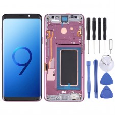 מסך LCD מקורי של Super Amoled עבור Galaxy S9 - G960F - DS - G960U - G960W - G9600 Digitizer הרכבה מלאה עם מסגרת (סגול)