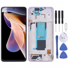 מסך LCD מקורי ומכלול דיגיטרייזר מלא עם מסגרת עבור Xiaomi Redmi Note 11 Pro China-Redmi Note 11 Pro+ 5G-11i-11i Hyperrayther (סגול)
