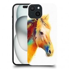 סוס אקוורל כיסוי מגן סליקון מעוצב ל Apple iPhone 15 סקרין מובייל