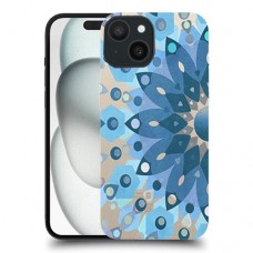 פרח כחול כיסוי מגן סליקון מעוצב ל Apple iPhone 15 סקרין מובייל