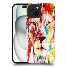 אריה צבעוני כיסוי מגן סליקון מעוצב ל Apple iPhone 15 סקרין מובייל