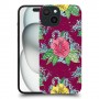 פרחים בחום כיסוי מגן סליקון מעוצב ל Apple iPhone 15 סקרין מובייל