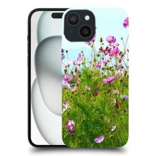 פרחים בשדה כיסוי מגן סליקון מעוצב ל Apple iPhone 15 סקרין מובייל