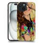 נערת זוהר כיסוי מגן סליקון מעוצב ל Apple iPhone 15 סקרין מובייל