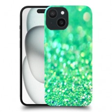 יהלומים ירוקים כיסוי מגן סליקון מעוצב ל Apple iPhone 15 סקרין מובייל