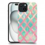 גיאומטריה ירקרקת כיסוי מגן סליקון מעוצב ל Apple iPhone 15 סקרין מובייל