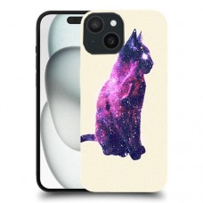 Night Cosmocat כיסוי מגן סליקון מעוצב ל Apple iPhone 15 סקרין מובייל