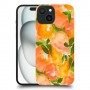 אפרסקים כתומים כיסוי מגן סליקון מעוצב ל Apple iPhone 15 סקרין מובייל