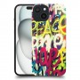 אהבת שלום כיסוי מגן סליקון מעוצב ל Apple iPhone 15 סקרין מובייל