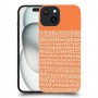 נקודות לבנות בכתום כיסוי מגן סליקון מעוצב ל Apple iPhone 15 סקרין מובייל