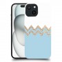 לבן כחול כיסוי מגן סליקון מעוצב ל Apple iPhone 15 סקרין מובייל