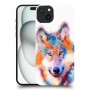 אקוורל וולף כיסוי מגן סליקון מעוצב ל Apple iPhone 15 Plus סקרין מובייל