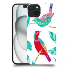 ציפורים צבעוניות כיסוי מגן סליקון מעוצב ל Apple iPhone 15 Plus סקרין מובייל