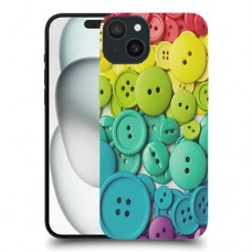 כפתורים צבעוניים כיסוי מגן סליקון מעוצב ל Apple iPhone 15 Plus סקרין מובייל