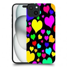 לבבות צבעוניים כיסוי מגן סליקון מעוצב ל Apple iPhone 15 Plus סקרין מובייל