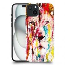 אריה צבעוני כיסוי מגן סליקון מעוצב ל Apple iPhone 15 Plus סקרין מובייל