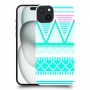 גיאומטריה בטורקיז כיסוי מגן סליקון מעוצב ל Apple iPhone 15 Plus סקרין מובייל