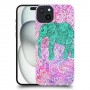 אלפנט ירוק בסגול כיסוי מגן סליקון מעוצב ל Apple iPhone 15 Plus סקרין מובייל