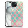 גיאומטריה ירקרקת כיסוי מגן סליקון מעוצב ל Apple iPhone 15 Plus סקרין מובייל