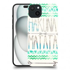 Hakuna Matata בירוק כיסוי מגן סליקון מעוצב ל Apple iPhone 15 Plus סקרין מובייל