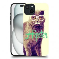 חתול היפסטר כיסוי מגן סליקון מעוצב ל Apple iPhone 15 Plus סקרין מובייל