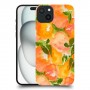 אפרסקים כתומים כיסוי מגן סליקון מעוצב ל Apple iPhone 15 Plus סקרין מובייל