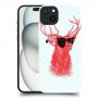 סד אדום במשקפיים כיסוי מגן סליקון מעוצב ל Apple iPhone 15 Plus סקרין מובייל