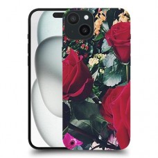 ורדים, ורדים כיסוי מגן סליקון מעוצב ל Apple iPhone 15 Plus סקרין מובייל