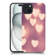 לבבות מעורפלים בחום כיסוי מגן סליקון מעוצב ל Apple iPhone 15 Plus סקרין מובייל