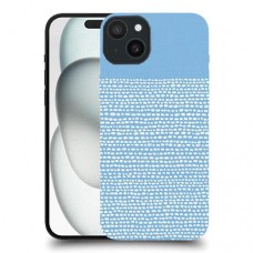 נקודות לבנות בכחול כיסוי מגן סליקון מעוצב ל Apple iPhone 15 Plus סקרין מובייל