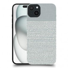 נקודות לבנות באפור כיסוי מגן סליקון מעוצב ל Apple iPhone 15 Plus סקרין מובייל