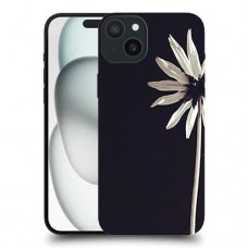 פרח לבן כיסוי מגן סליקון מעוצב ל Apple iPhone 15 Plus סקרין מובייל