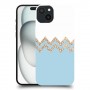לבן כחול כיסוי מגן סליקון מעוצב ל Apple iPhone 15 Plus סקרין מובייל